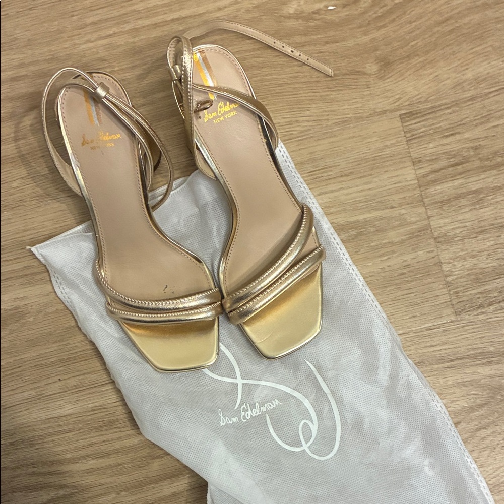 Sam Edelman Gold Strappy Sandals